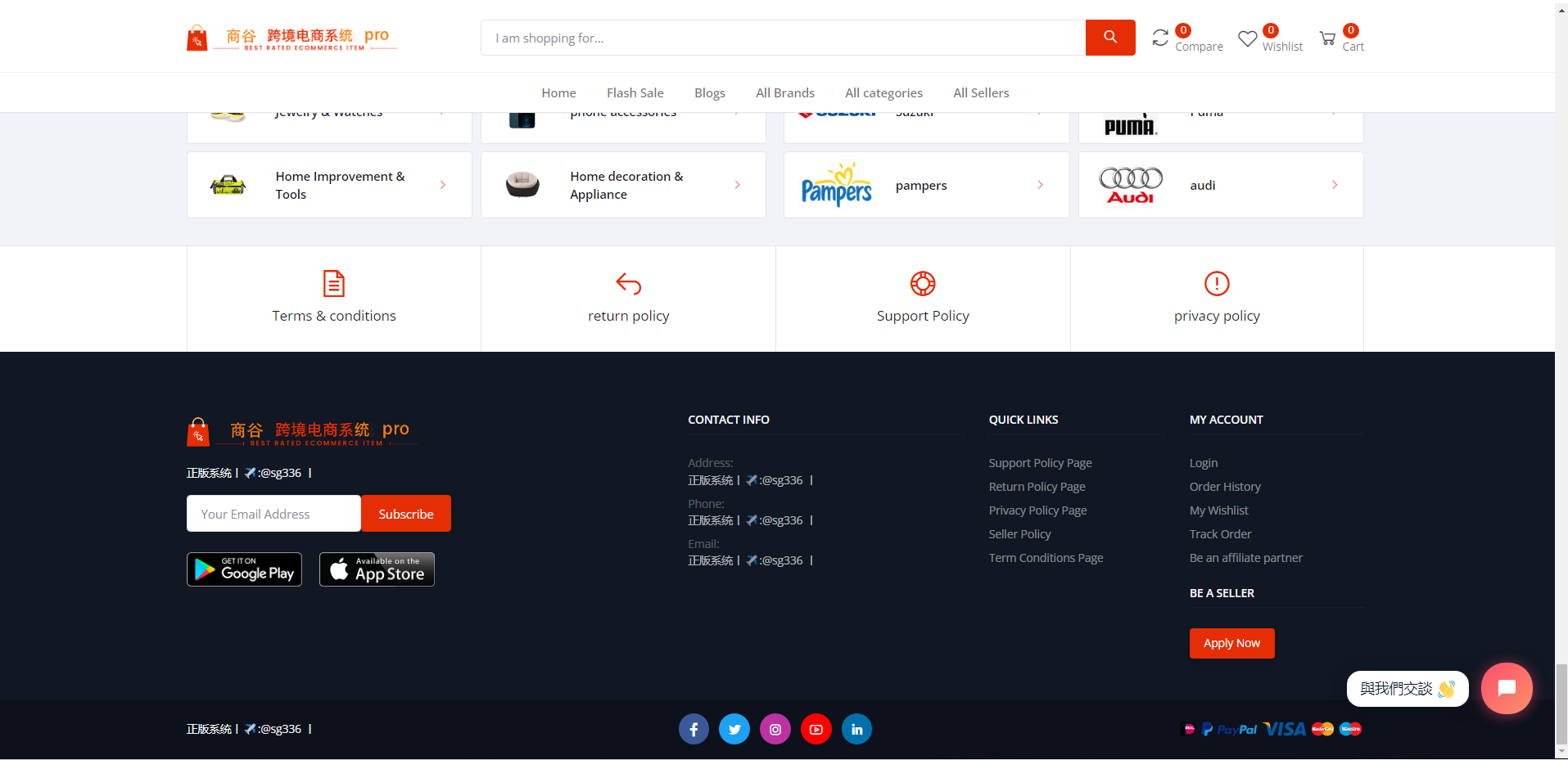 最新b2b2c跨境电商商城系统中英繁多语言多商户货贷商城统产品库一键选品一键铺货商城插图1 最新b2b2c跨境电商商城系统中英繁多语言多商户货贷商城统产品库一键选品一键铺货商城插图1