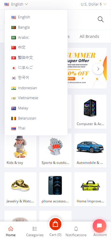 最新b2b2c跨境电商商城系统中英繁多语言多商户货贷商城统产品库一键选品一键铺货商城插图4 最新b2b2c跨境电商商城系统中英繁多语言多商户货贷商城统产品库一键选品一键铺货商城插图4