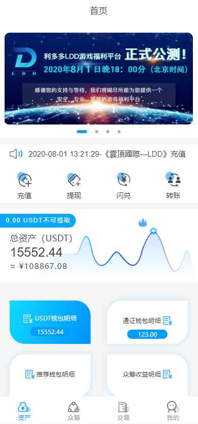 usdt众筹模式/投资理财/USDT承兑商入驻/众筹系统源码/交易大厅自动结算/usdt交易所