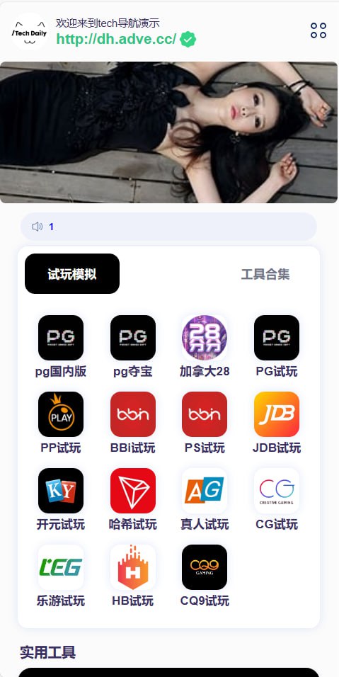 导航站适合做下载页或者引流用，有后台管理